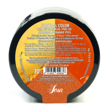 SOSA Skin Orange Hydrosoluble Natural Colouring Powder (70g)